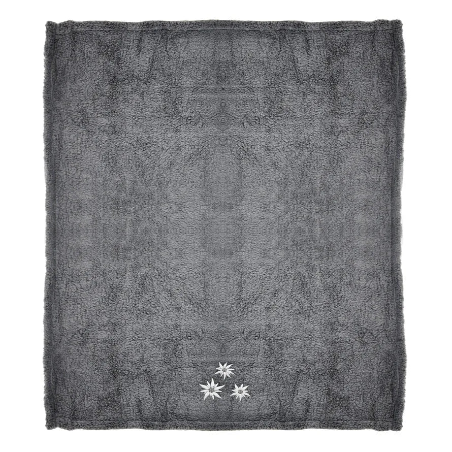 Plaid morbidotto ricamato edelweiss Daunex prime - Home Loves