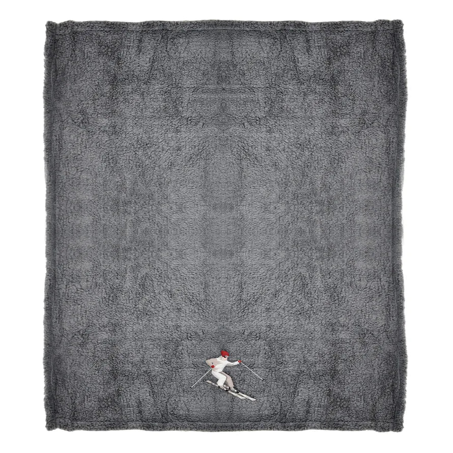 Plaid morbidotto ricamato sciatore Daunex prime - Home Loves