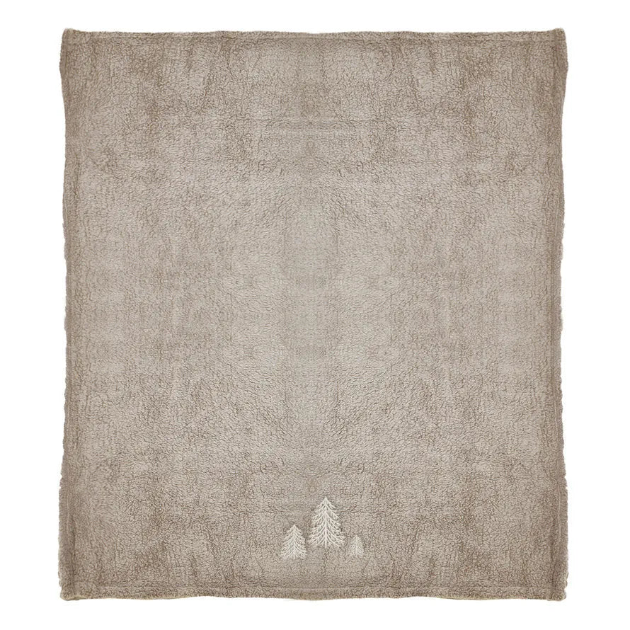 Plaid morbidotto ricamato abete Daunex prime - Home Loves