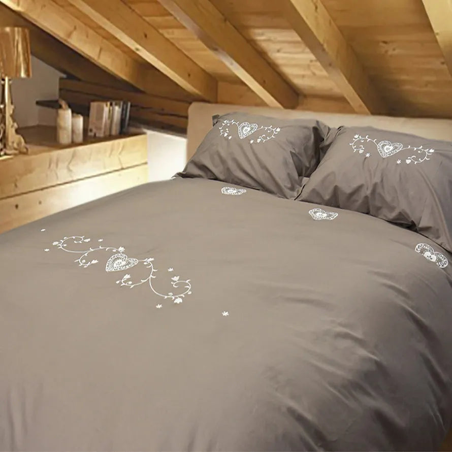 Parure copripiumino in puro cotone Daunex chalet Chamois - Home Loves
