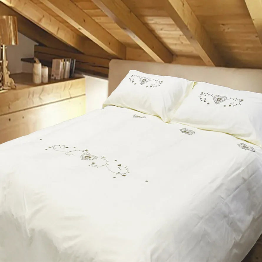 Parure copripiumino in puro cotone Daunex chalet Chamois - Home Loves