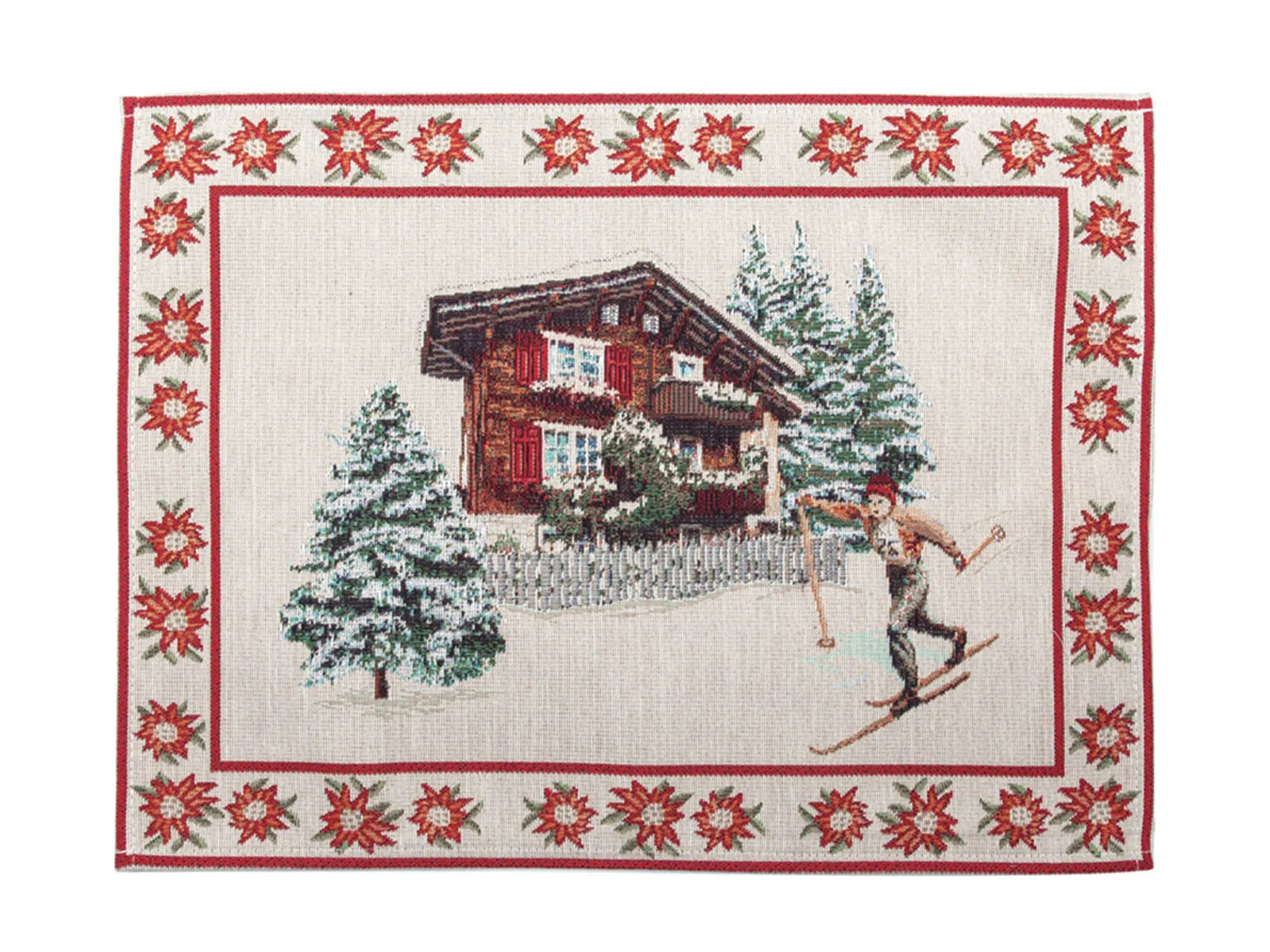 Centro tavola sciatori Daunex misura 35 x 45 cm - Home Loves