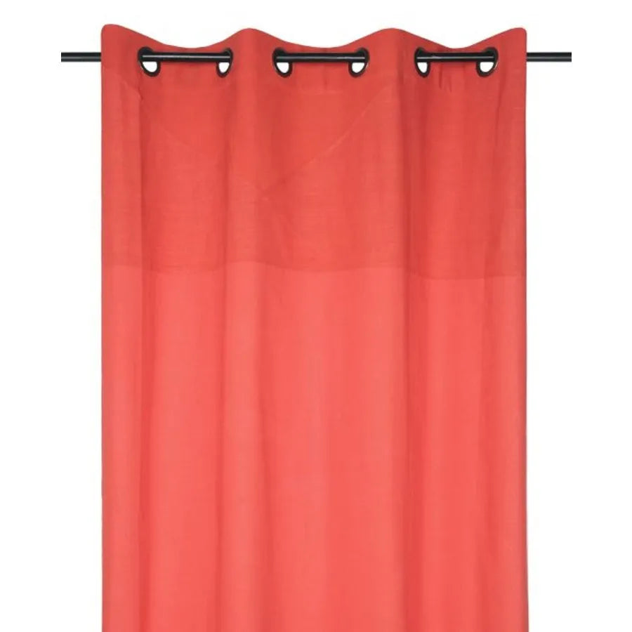 Tenda colorblock oscurante colore mattone, 140×260 anelli fissi - Home Loves