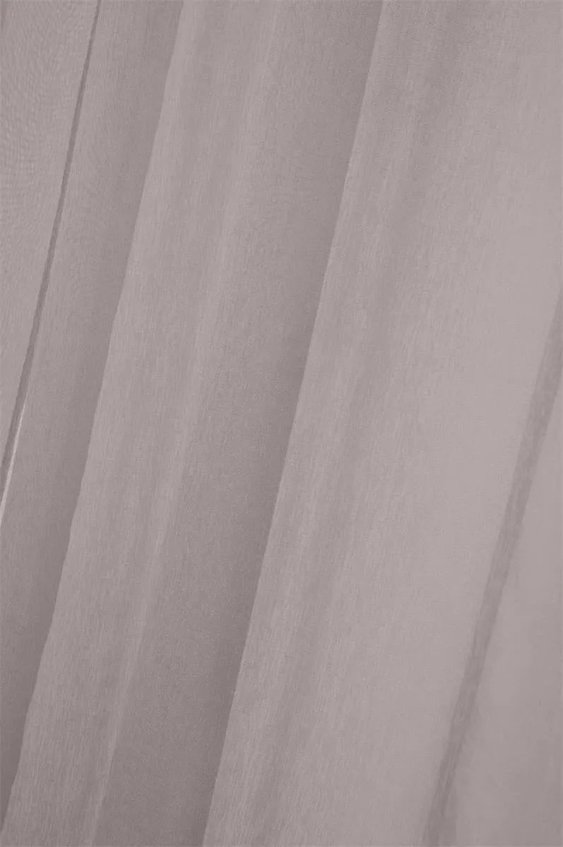 Tenda monna leggera colore grigio-talpa anelli fissi - Home Loves