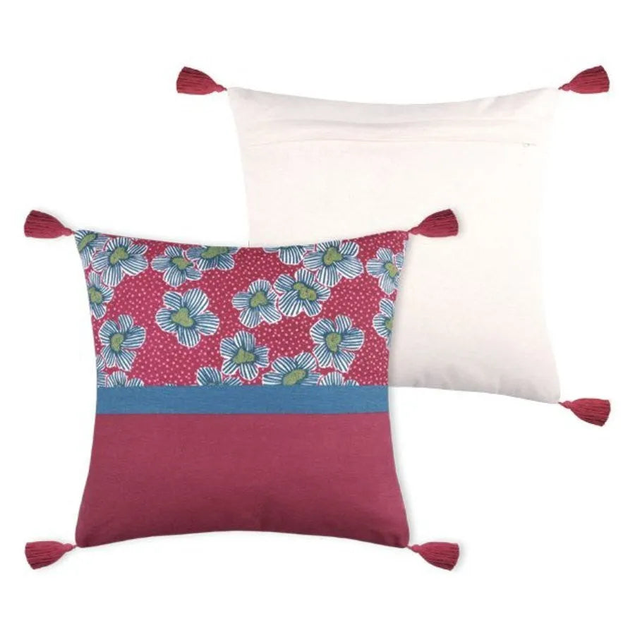 Cuscino arredo bohochic sfoderabile colore bordo - Home Loves