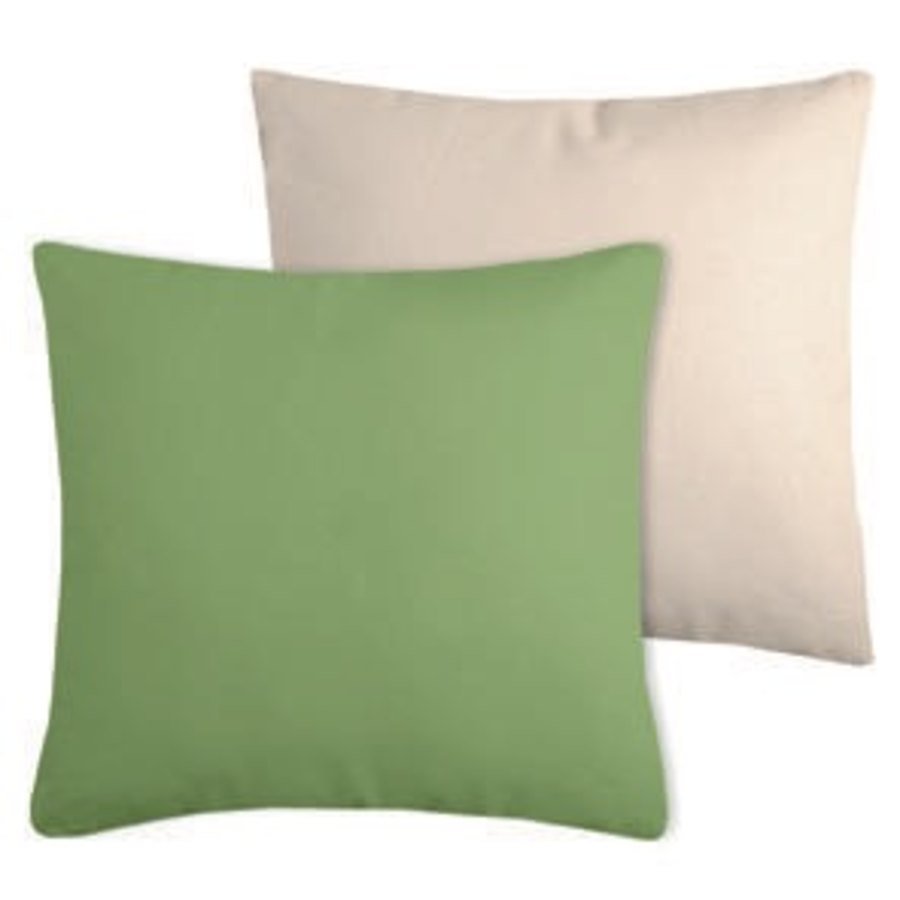Cuscino arredo duo non sfoderabile bicolore verde-lino - Home Loves