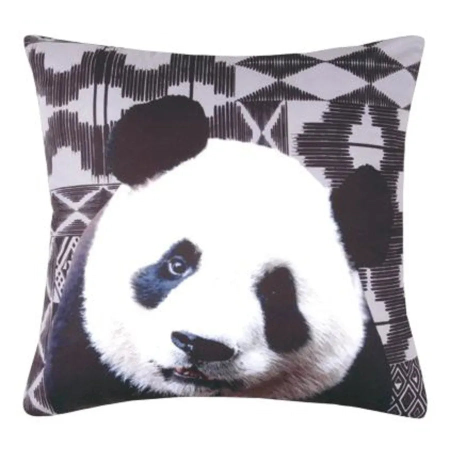 Cuscino arredo panda sfoderabile colore grigio-bianco - Home Loves