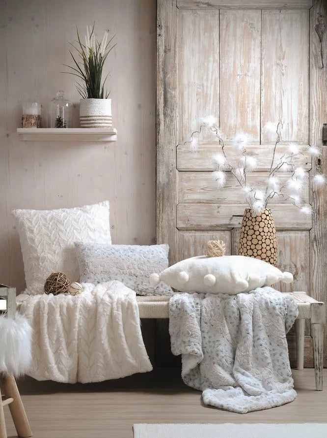 Cuscino arredo vilnius sfoderabile colore ecru - Home Loves