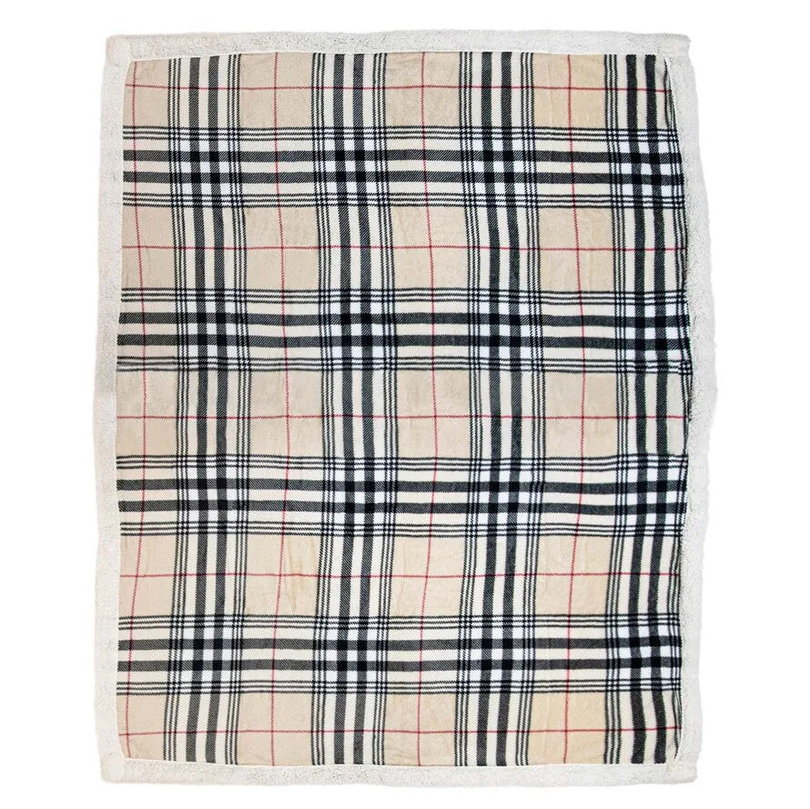 Plaid morbidotto in micropile Daunex boston colore naturale - Home Loves