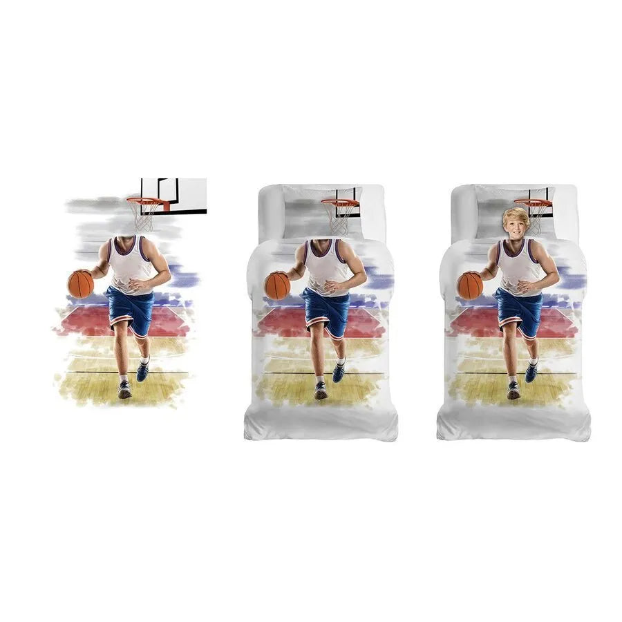 Parure copripiumino Daunex con stampa digitale fantasia basketball - Home Loves