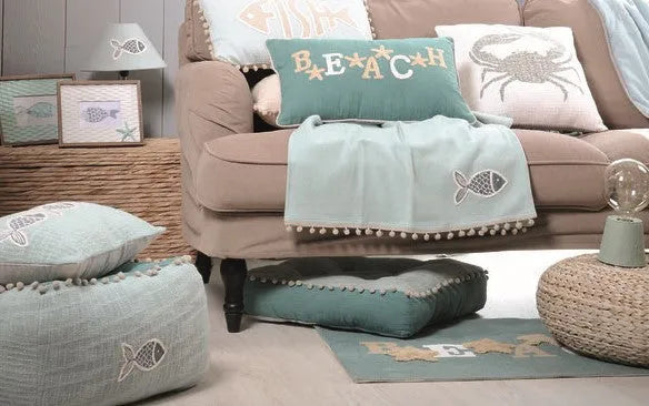 Tappetino nausicaa misura 60 x 90 cm colore verde-acqua - Home Loves