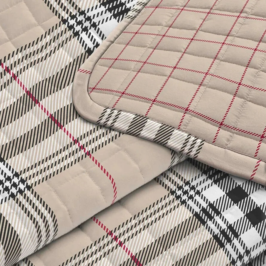 Trapuntino double-face boston Daunex stampa digitale colore naturale - Home Loves