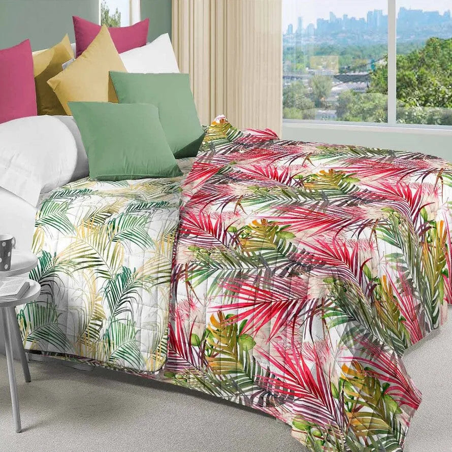 Trapuntino double-face matrimoniale felci Daunex stampa digitale - Home Loves