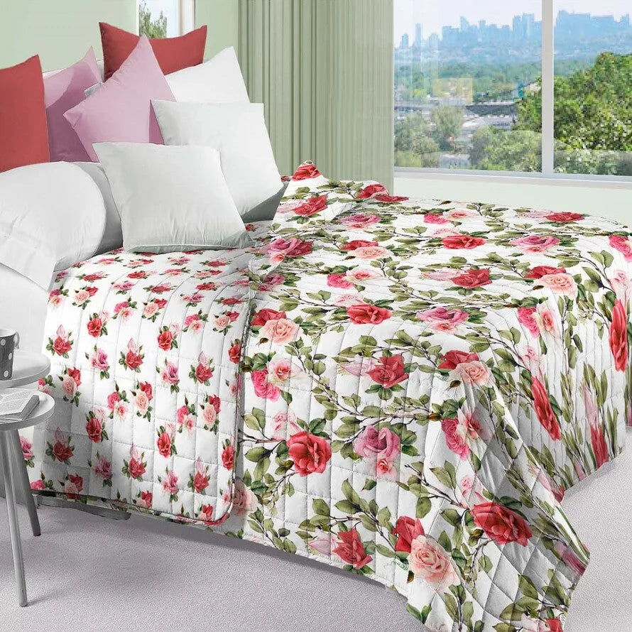 Trapuntino double-face matrimoniale rose Daunex stampa digitale - Home Loves