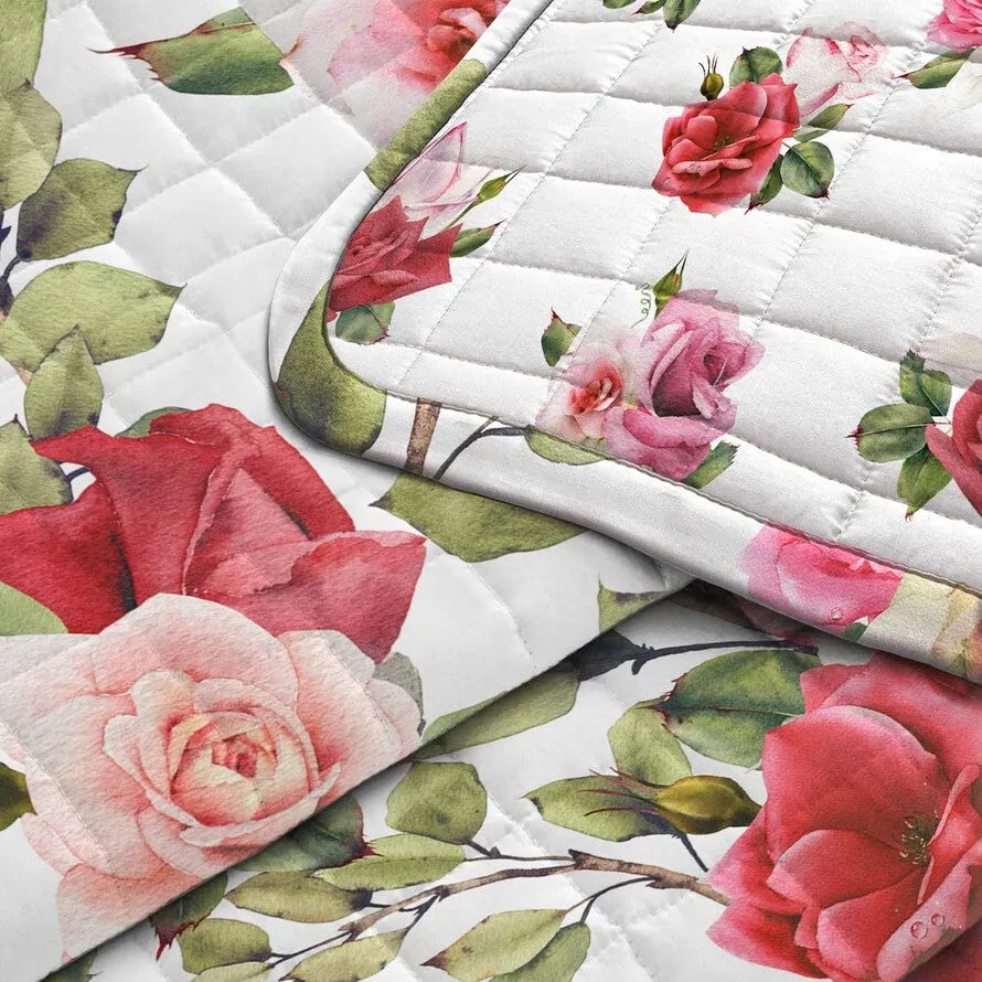 Trapuntino double-face matrimoniale rose Daunex stampa digitale - Home Loves