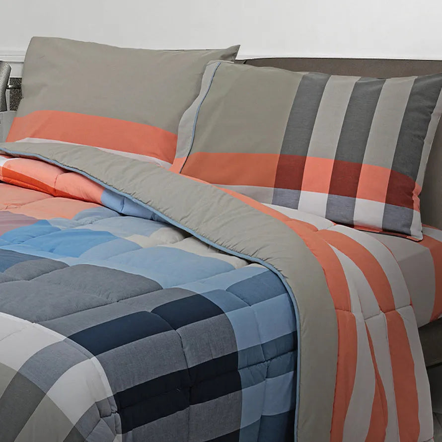 Trapunta in percalle tinto in filo Daunex liverpool colore arancio - Home Loves