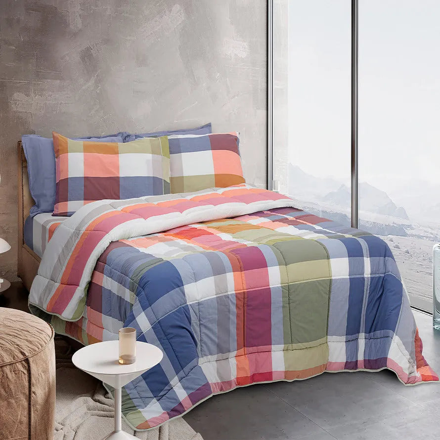 Trapuntino Daunex 100% puro cotone percalle tinto in filo manchester multicolore - Home Loves