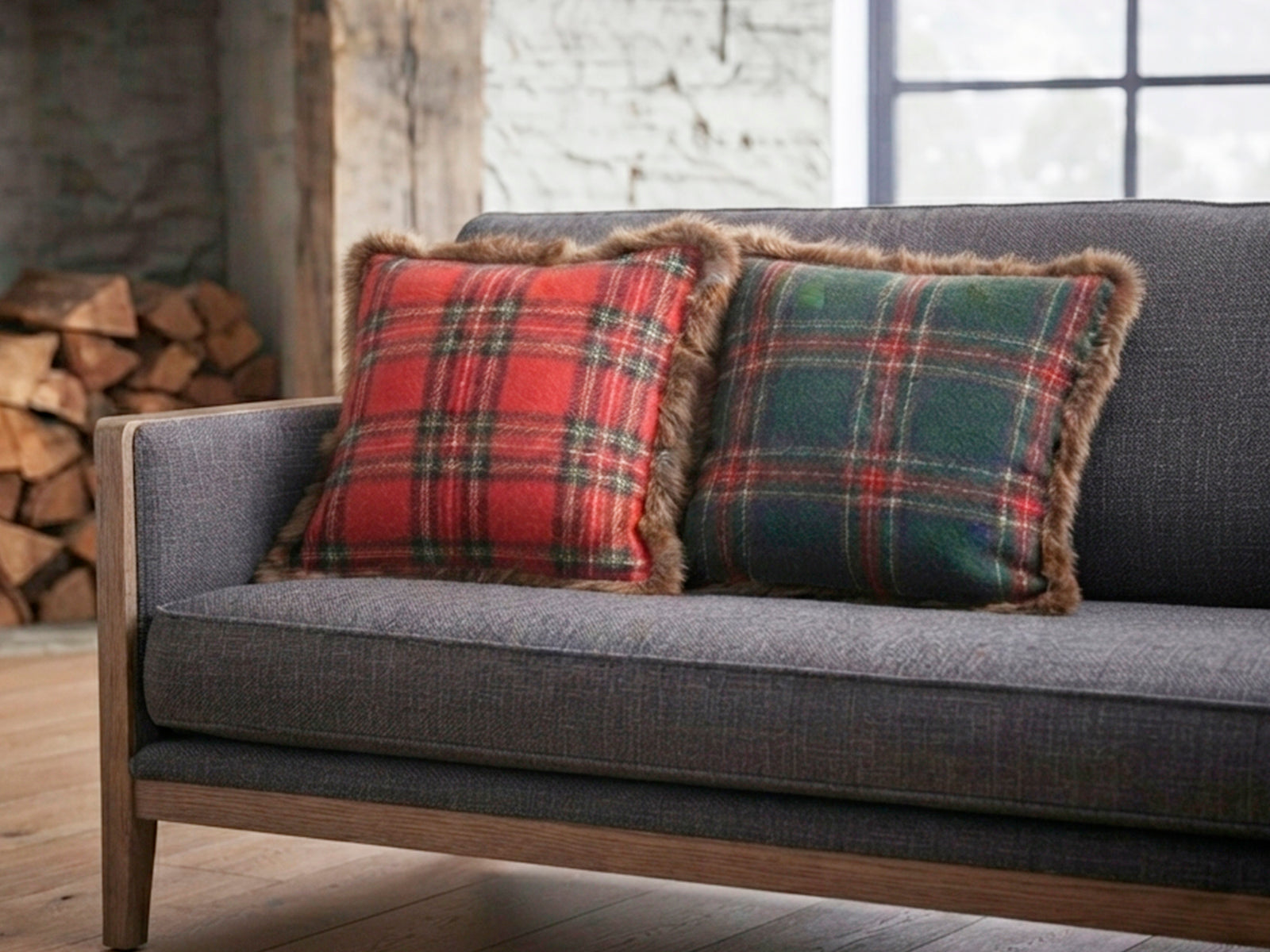 Cuscino arredo tartan scozzese c/interno Daunex