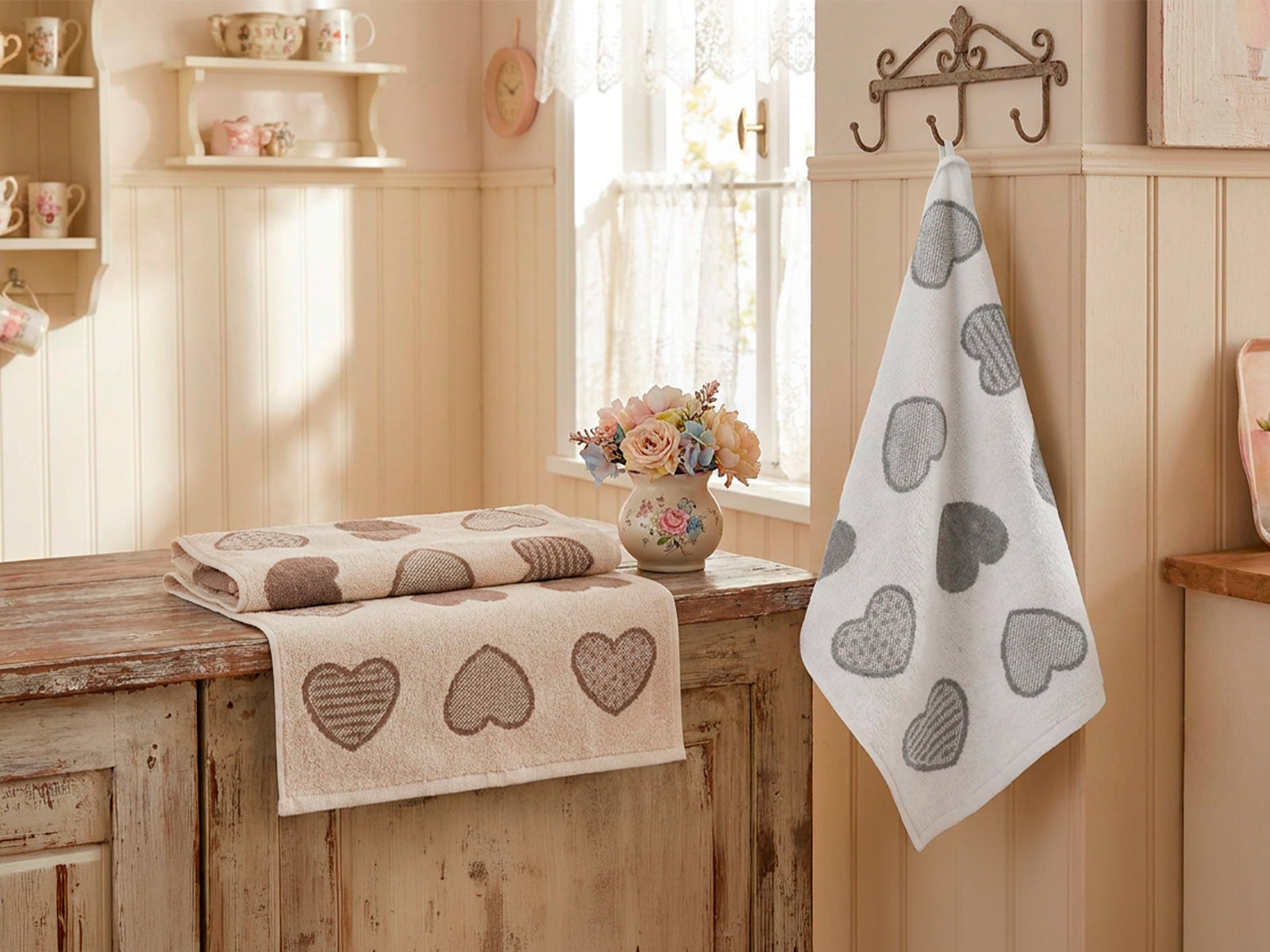 Strofinaccio in spugna love Daunex misura 50 x 70 cm
