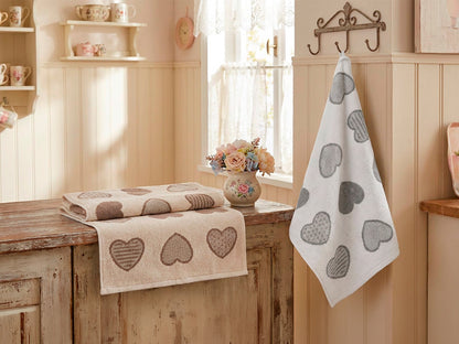 Strofinaccio in spugna love Daunex misura 50 x 70 cm