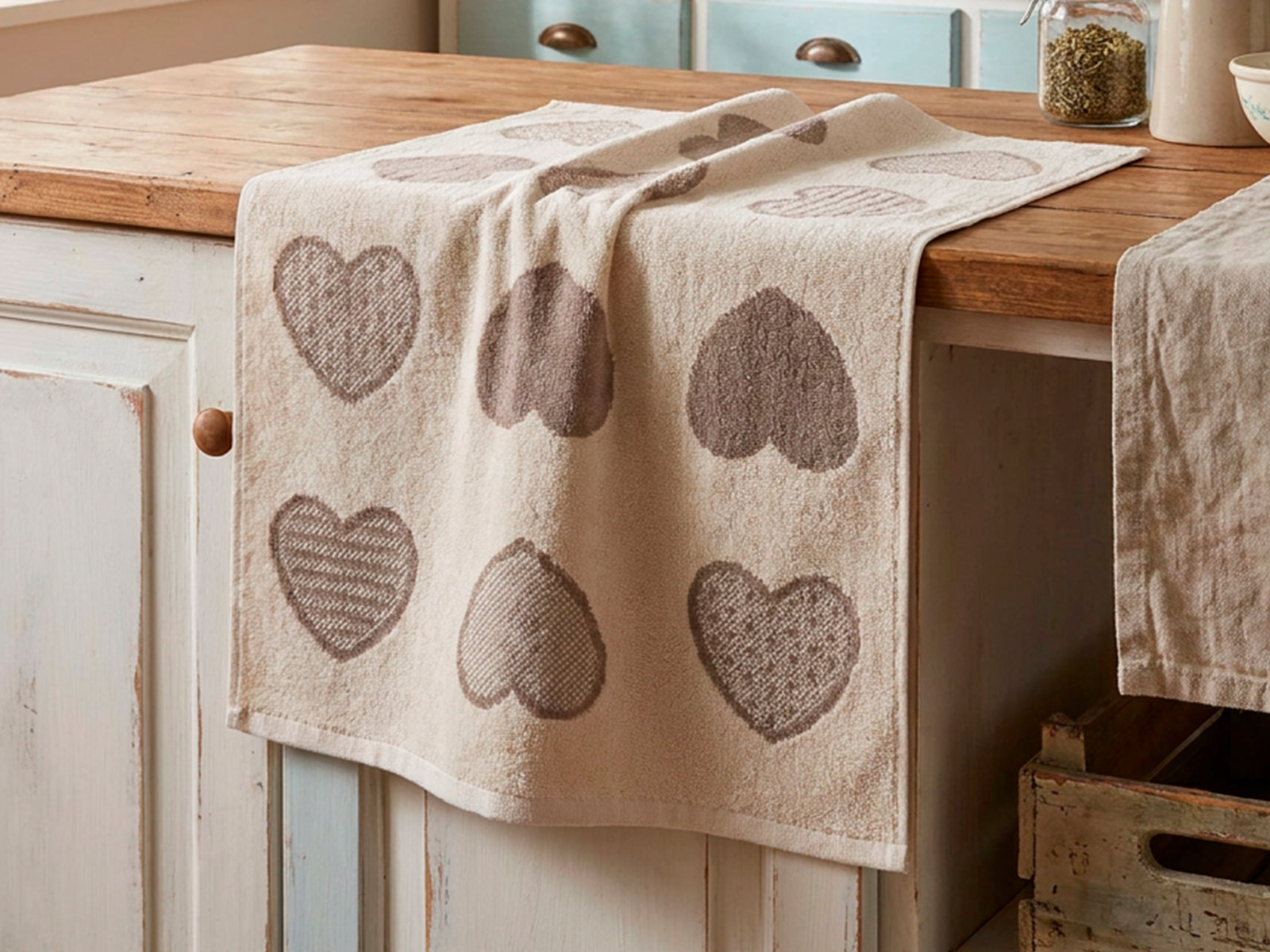 Strofinaccio in spugna love Daunex misura 50 x 70 cm