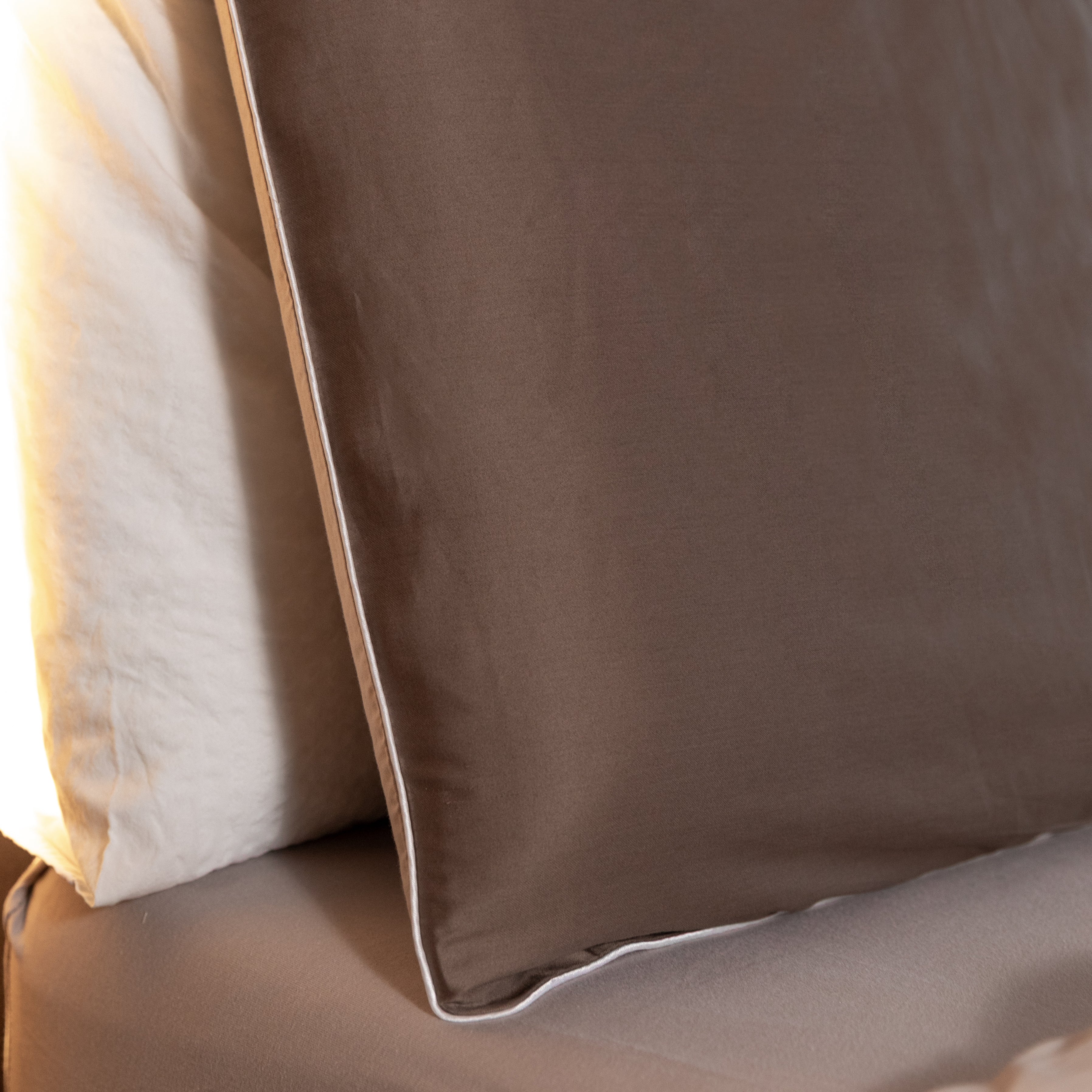 Doppelbett-Bettbezug-Set aus reinem Baumwollsatin, Satin-Finesse