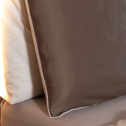 Doppelbett-Bettbezug-Set aus reinem Baumwollsatin, Satin-Finesse
