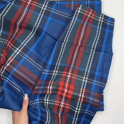 Parure copripiumino in puro cotone Daunex, Tartan