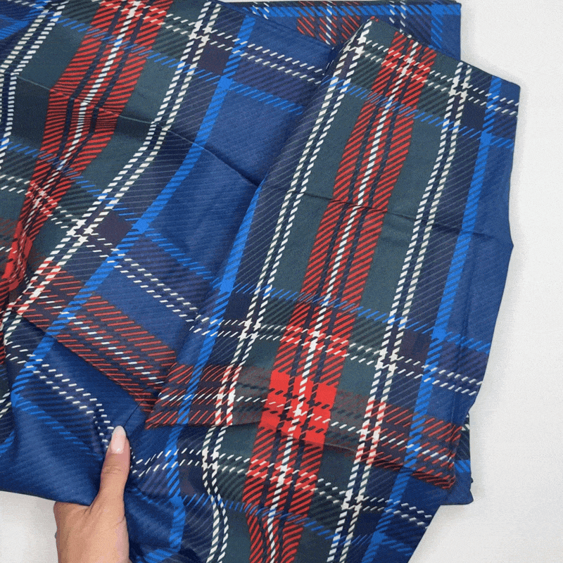 Parure copripiumino in puro cotone Daunex, Tartan