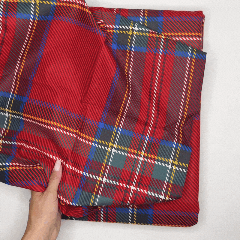 Parure copripiumino in puro cotone Daunex, Tartan
