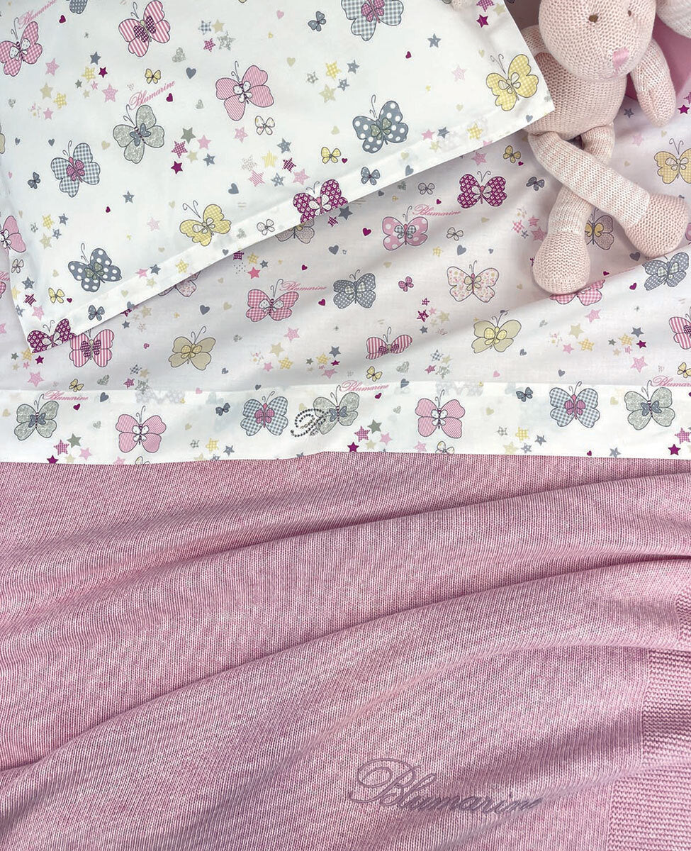 Completo lenzuola culla Farfalle Blumarine