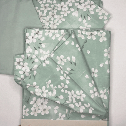 Parure de lit double en percale, kimono