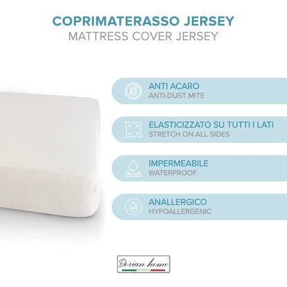 Coprimaterasso Jersey protective impermeabile, dorian home - Home Loves