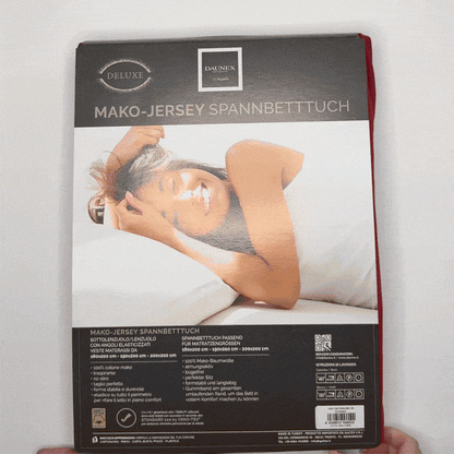 Drap-housse sans repassage Daunex, jersey mako deluxe
