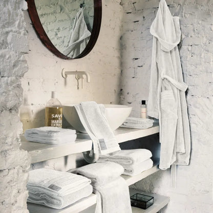 Coppia asciugamani in spugna di cotone tinta unita, Coccola - Home Loves