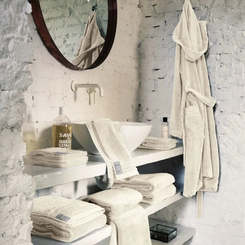 Coppia asciugamani in spugna di cotone tinta unita, Coccola - Home Loves