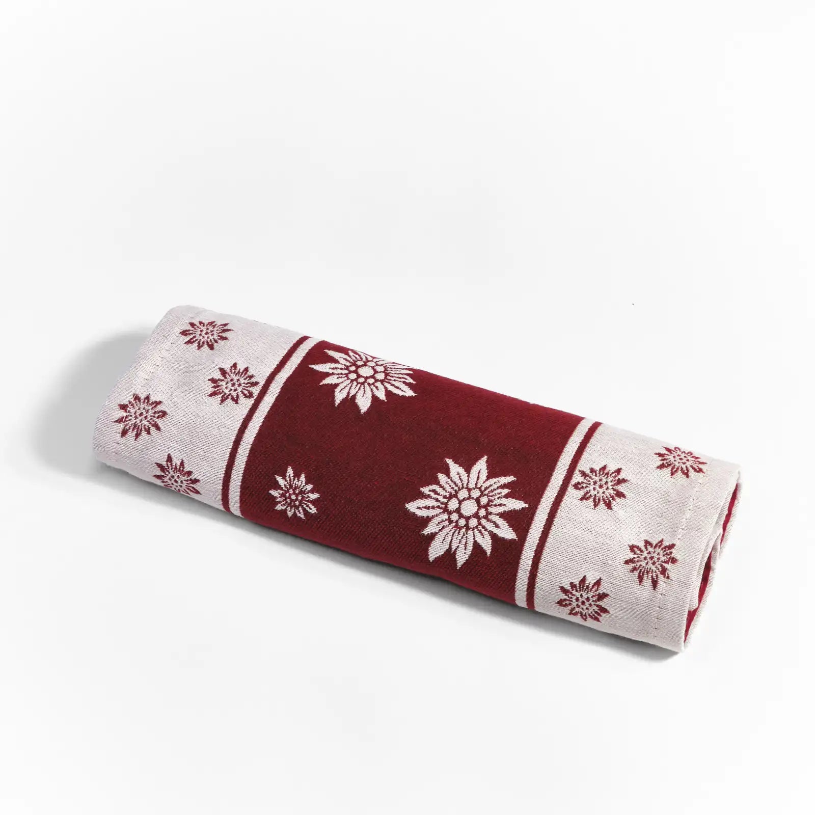 Centro tavola braies Daunex misura 35 x 45 cm colore rosso piegato