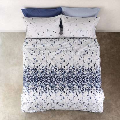 Completo Lenzuola Acquerello colore blu ambientata