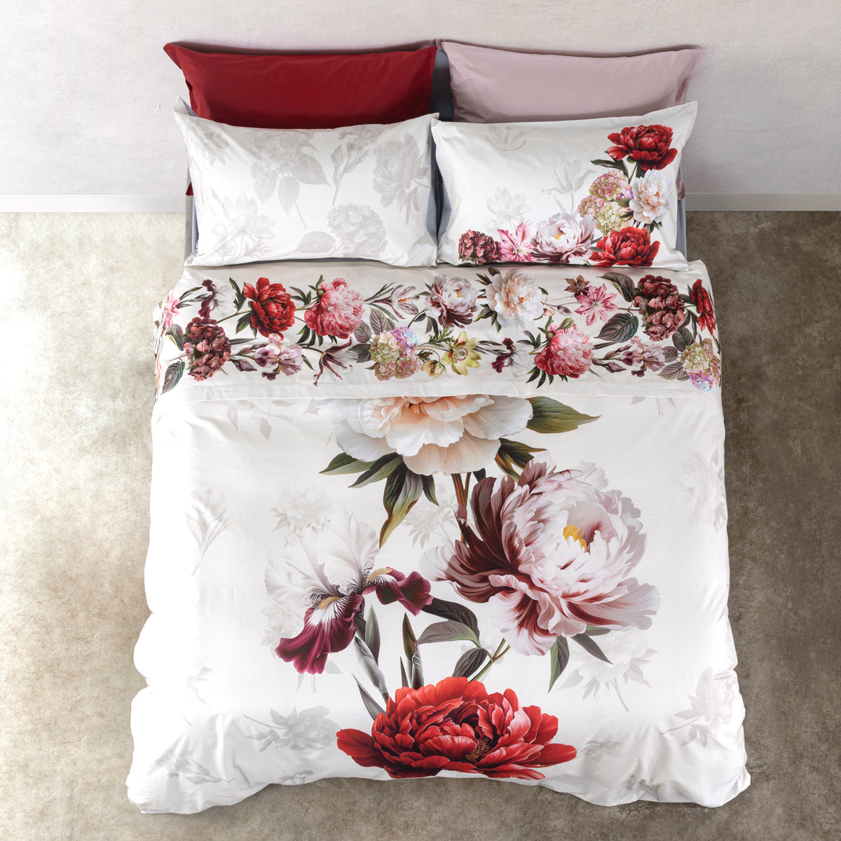 Completo Lenzuola Matrimoniale Peonia