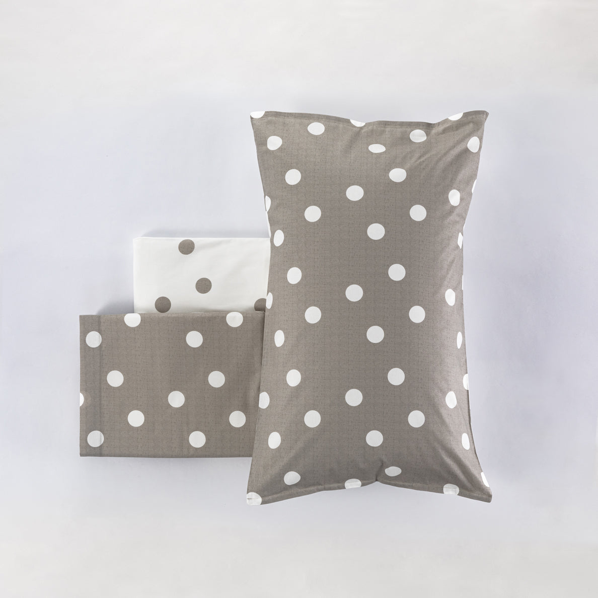 Completo Lenzuola Milk Pois colore stone