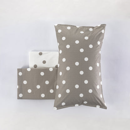 Completo Lenzuola Milk Pois colore stone
