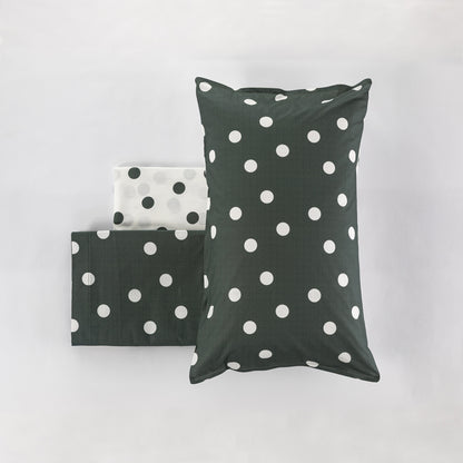 Completo Lenzuola Milk Pois colore verde