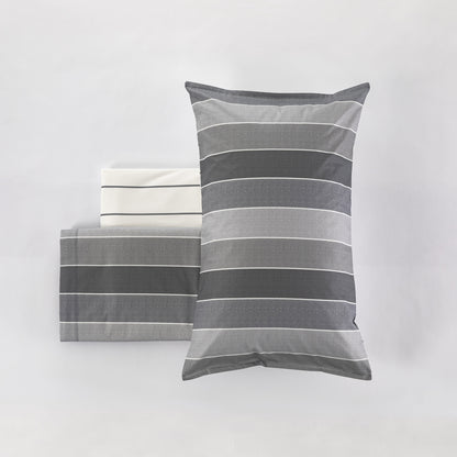 Completo Lenzuola Milk Righe colore antracite