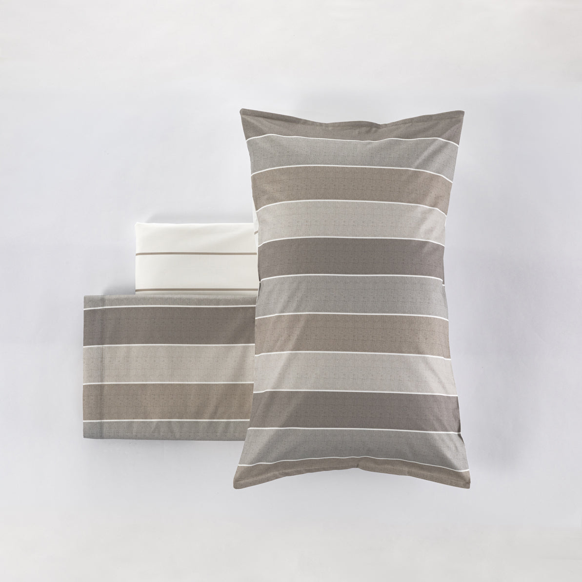 Completo Lenzuola Milk Righe colore stone