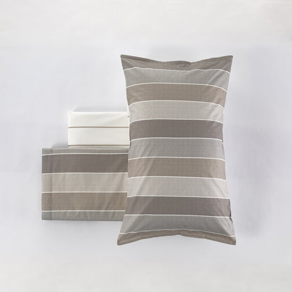 Completo Lenzuola Milk Righe colore stone