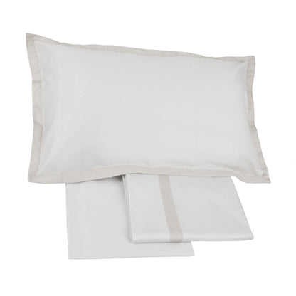 Completo Lenzuola Minimal Borbonese colore ecru