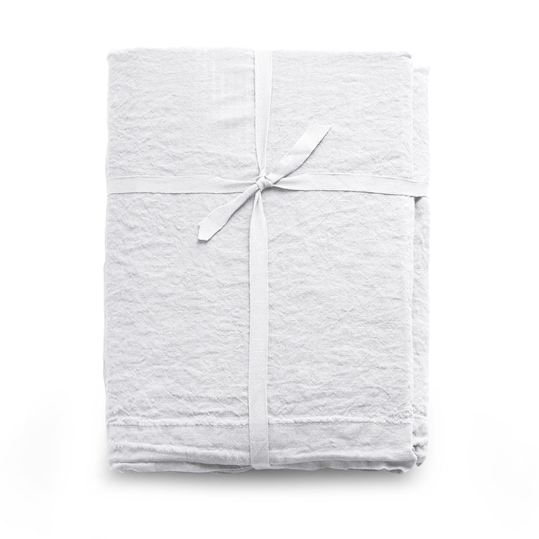 Completo Lenzuola in Lino Loft 49 colore bianco