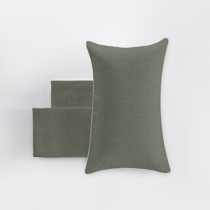 Completo Lenzuola in Raso Mikado colore verde cedro