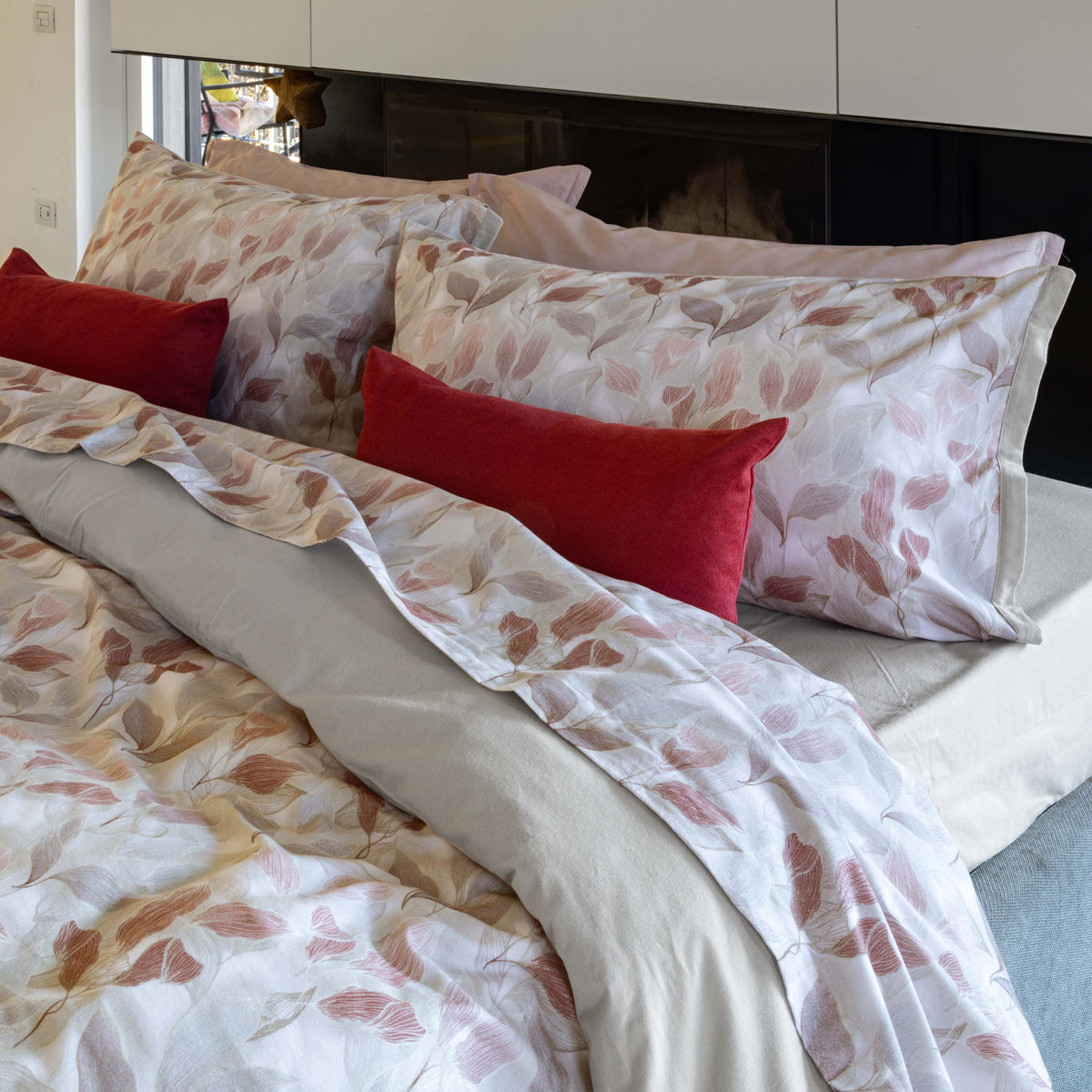Completo Letto in Caldo Cotone Flanella Premium Double-Face ambientata