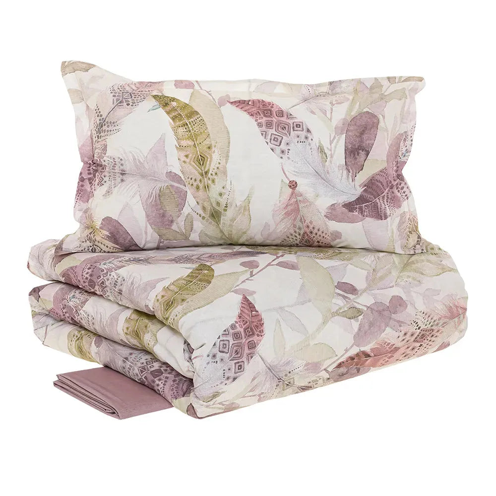 Completo copripiumino matrimoniale radici, Piume - Home Loves